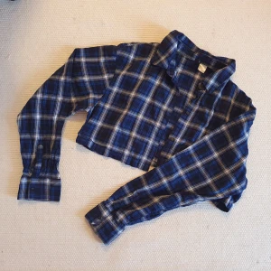 Croppad skjorta - Blårutig croppad skjorta från h&m. Har endast använt några gånger. Skriv om du har frågor 💕
