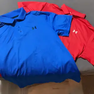 Golf piké två för priset av en röd och blå piké tröja