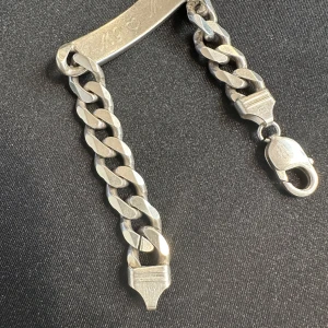 Silver armband, 38g, pansar, gravyr - Pansar silver armband 925/1000, 38g Gravyr ca20cm lång 