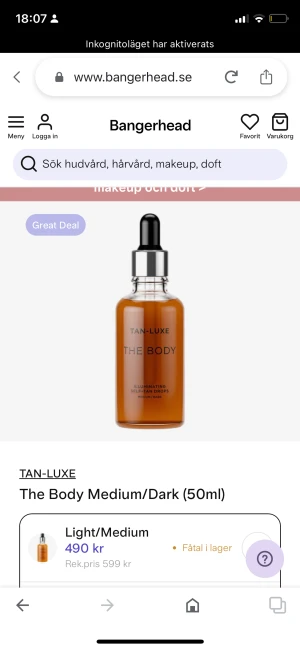 Tan luxe tanning drops  - Använd endast 2 gånger som ni ser på flaskan! Sjukt bra bus för ansiktet men funkar tyvärr inte för min otroligt känsliga hy!😭🥰 Nypris: 450kr 