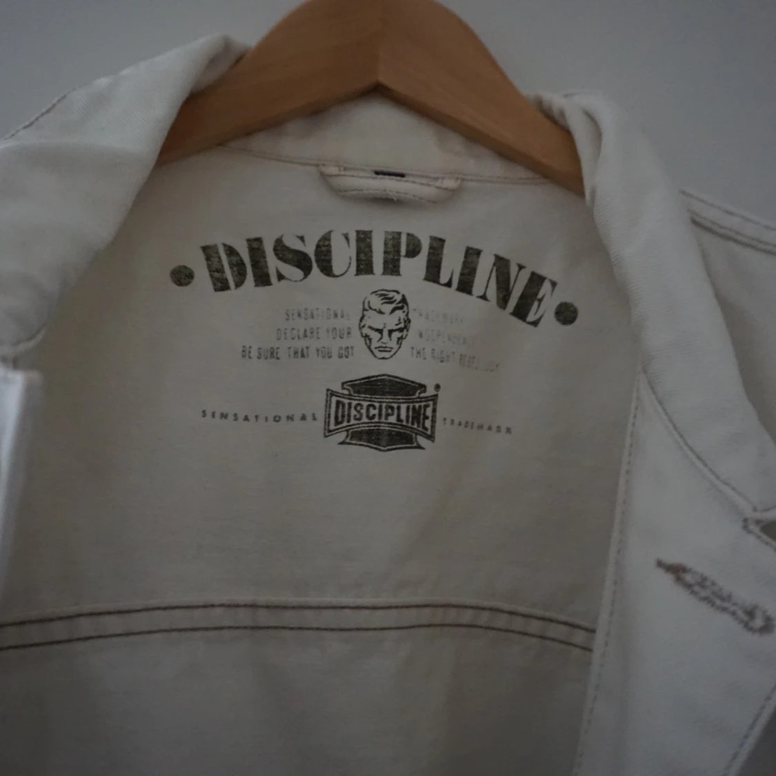 Vit Vintage Jeansjacka - 90