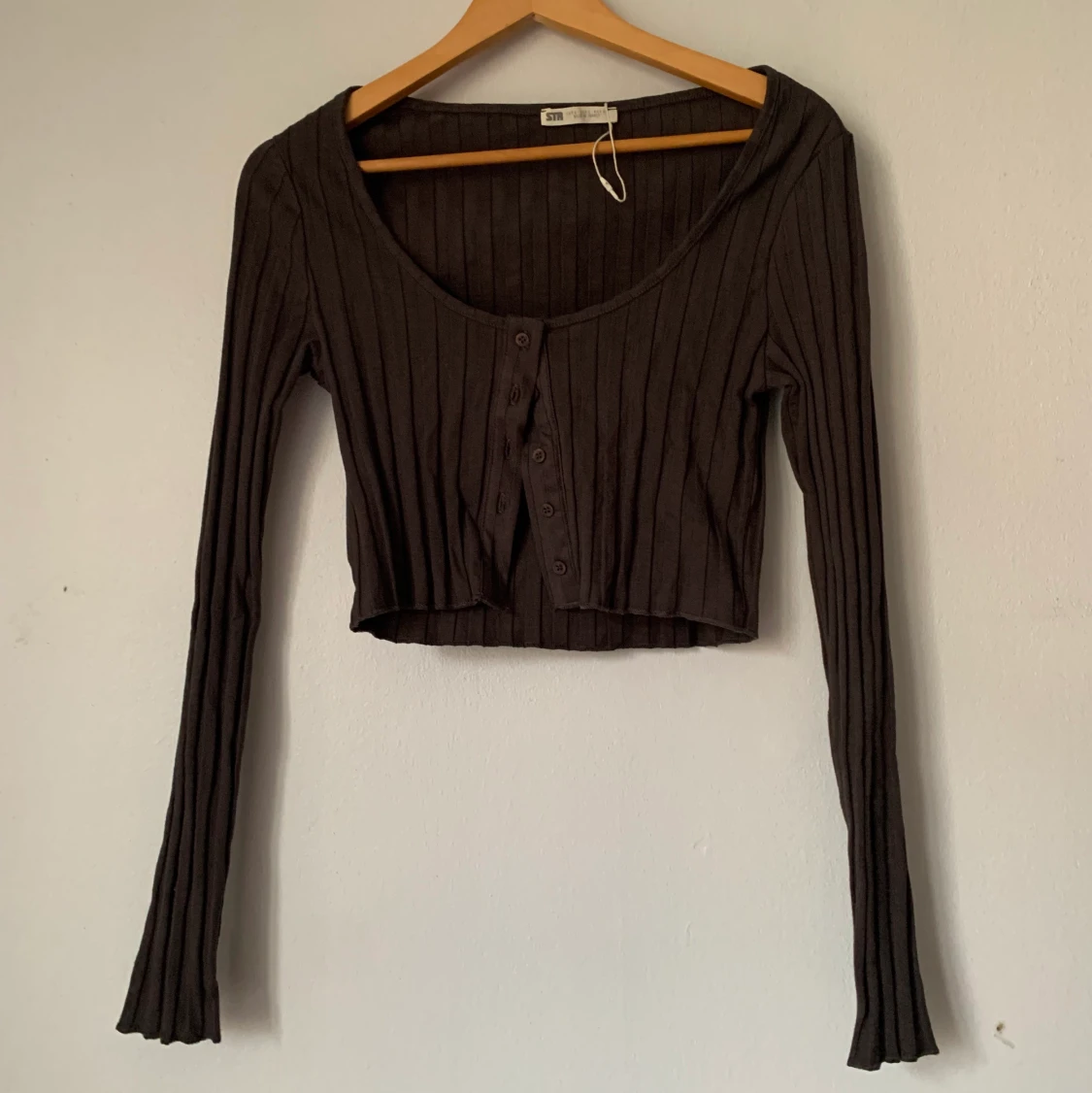 Brun blus/crop top  - 90