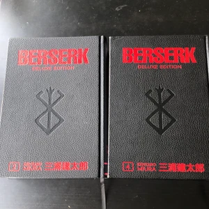 Berserk Deluxe Volume  - Säljer volym två och fyra av Berserk Deluxe Volume! På engelska, i bra skick, bara lästa en gång! Säljer separat eller tillsammans, helst via Swish :) 450 styck eller 900 för båda, köparen står för frakt!