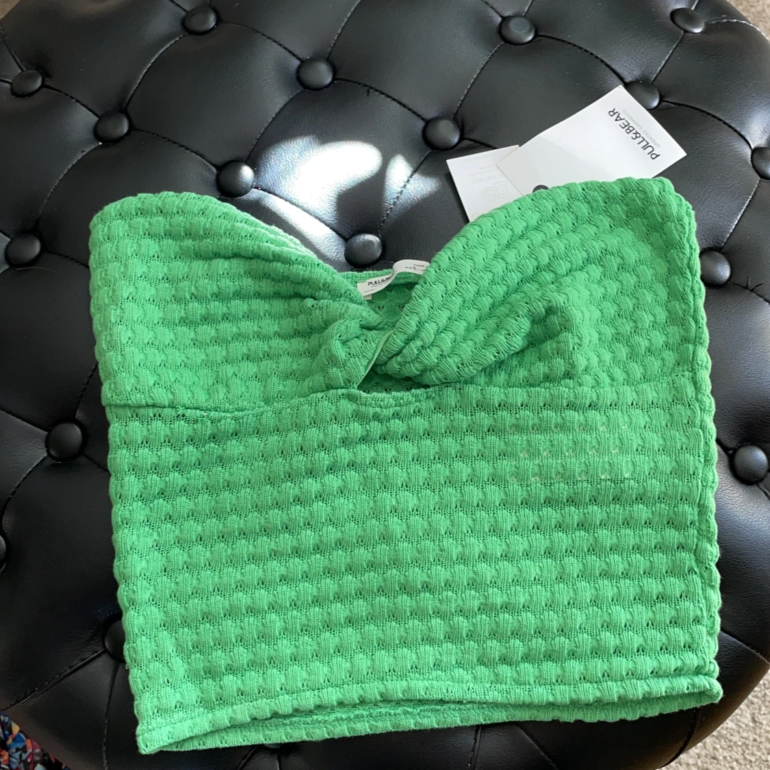 Stickad bandeau topp