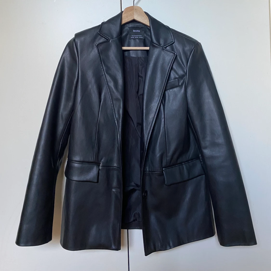 Svart skinnjacka - 90