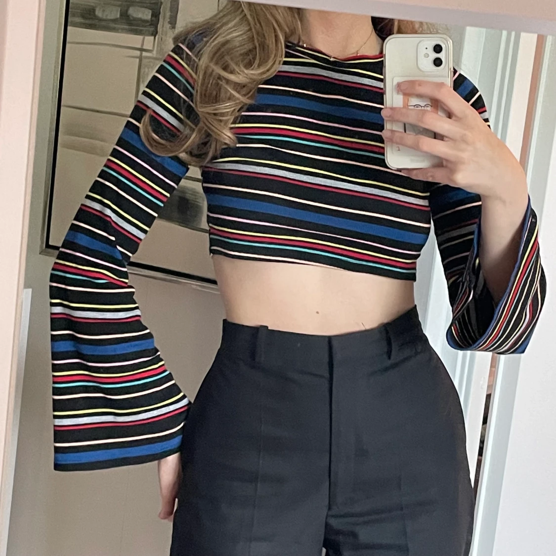 Cropped randig top