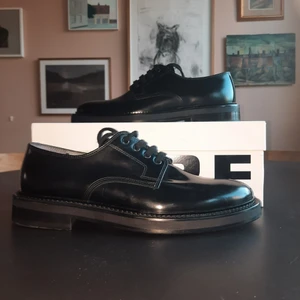 Helt nya HOPE derby skor  - Helt nya (endast provade) derby skor från hope. För frågor eller om du vill ha bilder bara fråga. Köparen står för frakt. Kan skicka spårbart för lite mer. Frakten som är inställd kan vara för mycket eller lite.