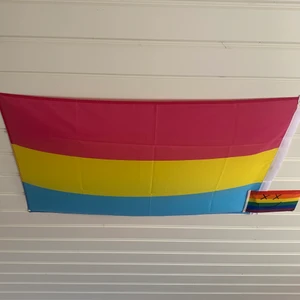 Pansexuell flagga - 150 x 90 cm pansexuell flagga, köpte för 200 så säljer för 149 inkl frakt 💗🏳️‍🌈✨