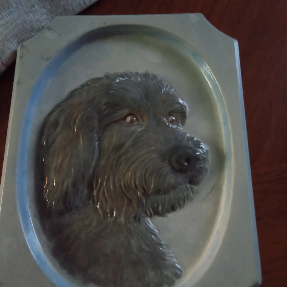 Gipstavla Pudel . - 91