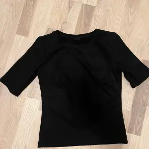 Black stretchy shirt. Size is very small so I would say it is more like an XS. Very cute and always good to have basics! Fixing my closet so selling many items.  Selling the skirt in another advertisement, check out my account!