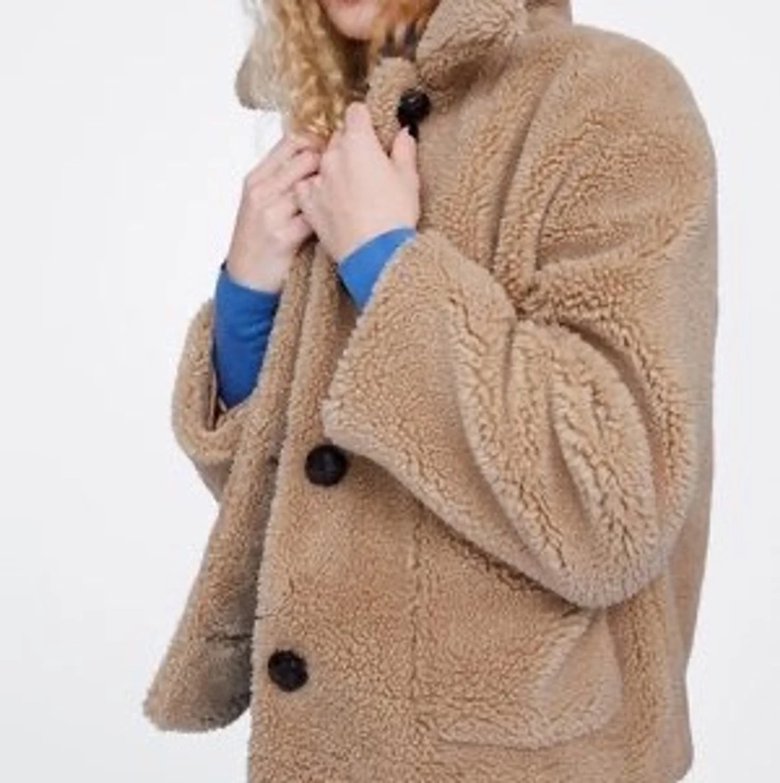 Fluffig teddy jacka - 90