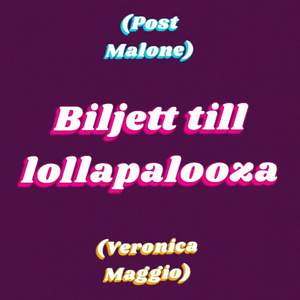 En dags biljett till Lollapalooza 2022 i Stockholm! Det sker Juli 2 där bland annat Post Malone och Veronica Maggio uppträder! Biljetten skickas via mail. Det går att diskutera pris, ordinarie pris ligger på 1266 kr 💜