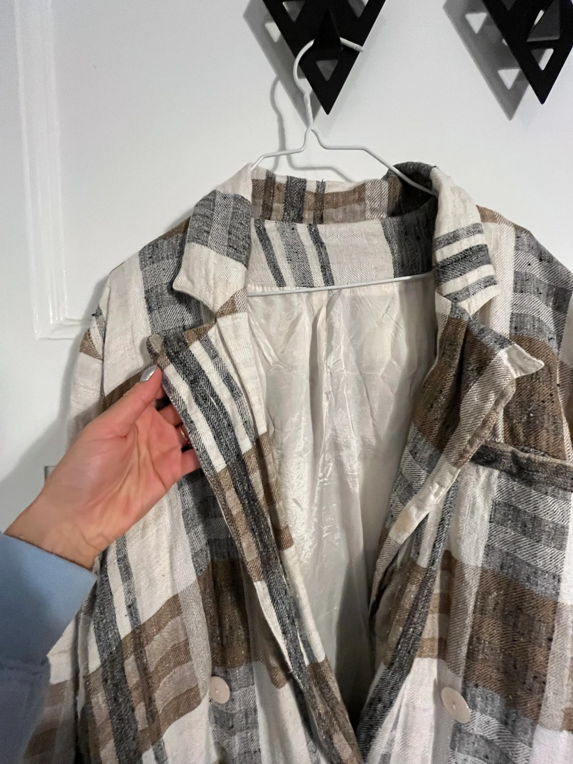 Vintage linen blazer - 90