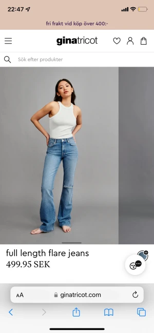 Jeans - Supersnygga jeans från Ginatricot som inte kommer till användning längre, bra skick!💕kan mötas upp i Jönköping eller frakta, köparen står för frakten💕