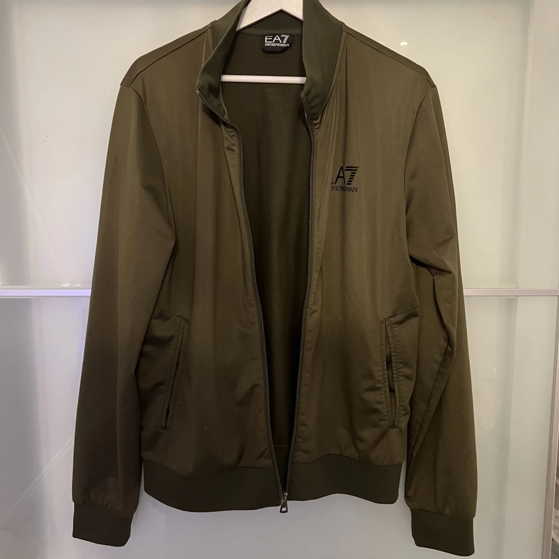 Olivegrön EA7 Zip-Tröja - 90