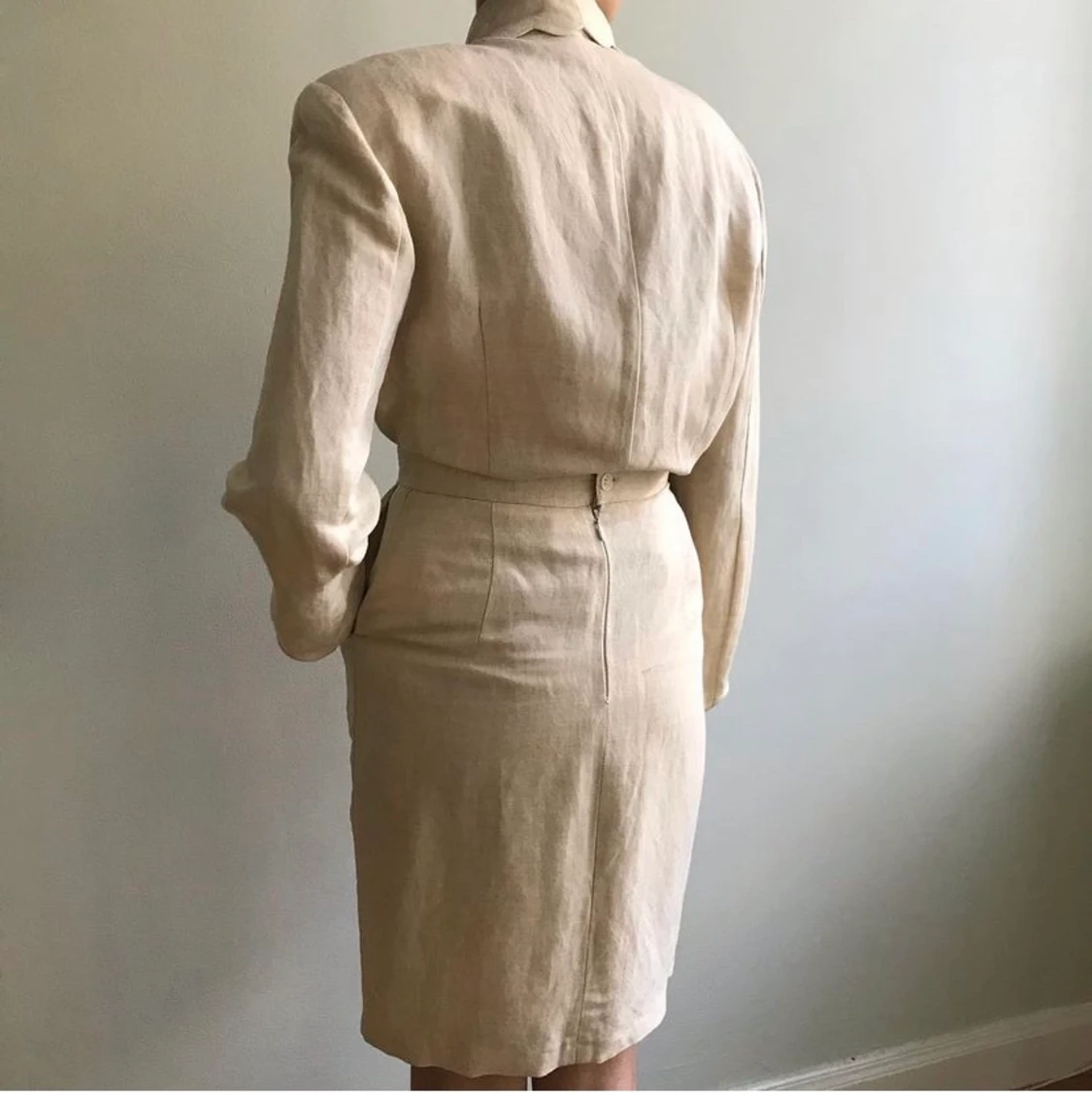 Vintage Kavaj+kjol beige set  - 90