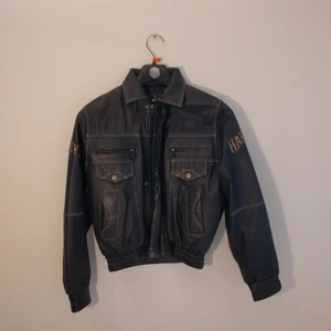 Läderjacka, XS - Bra skick.