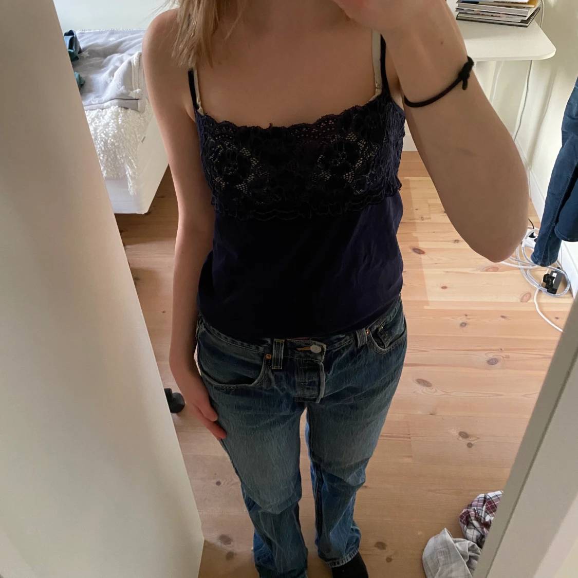 Linne med spets - 90