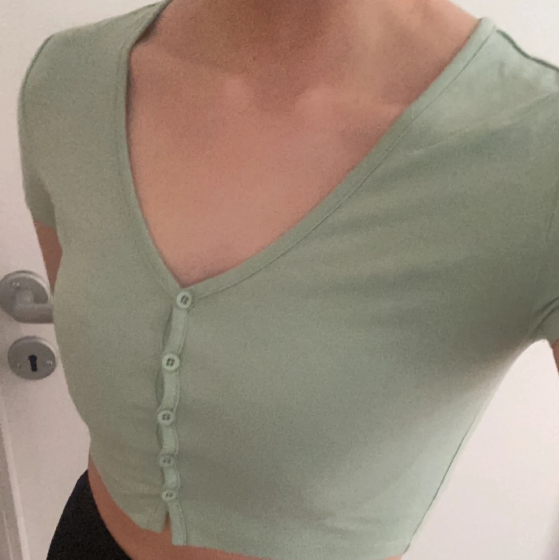 Mintgrön kofta/topp - 90