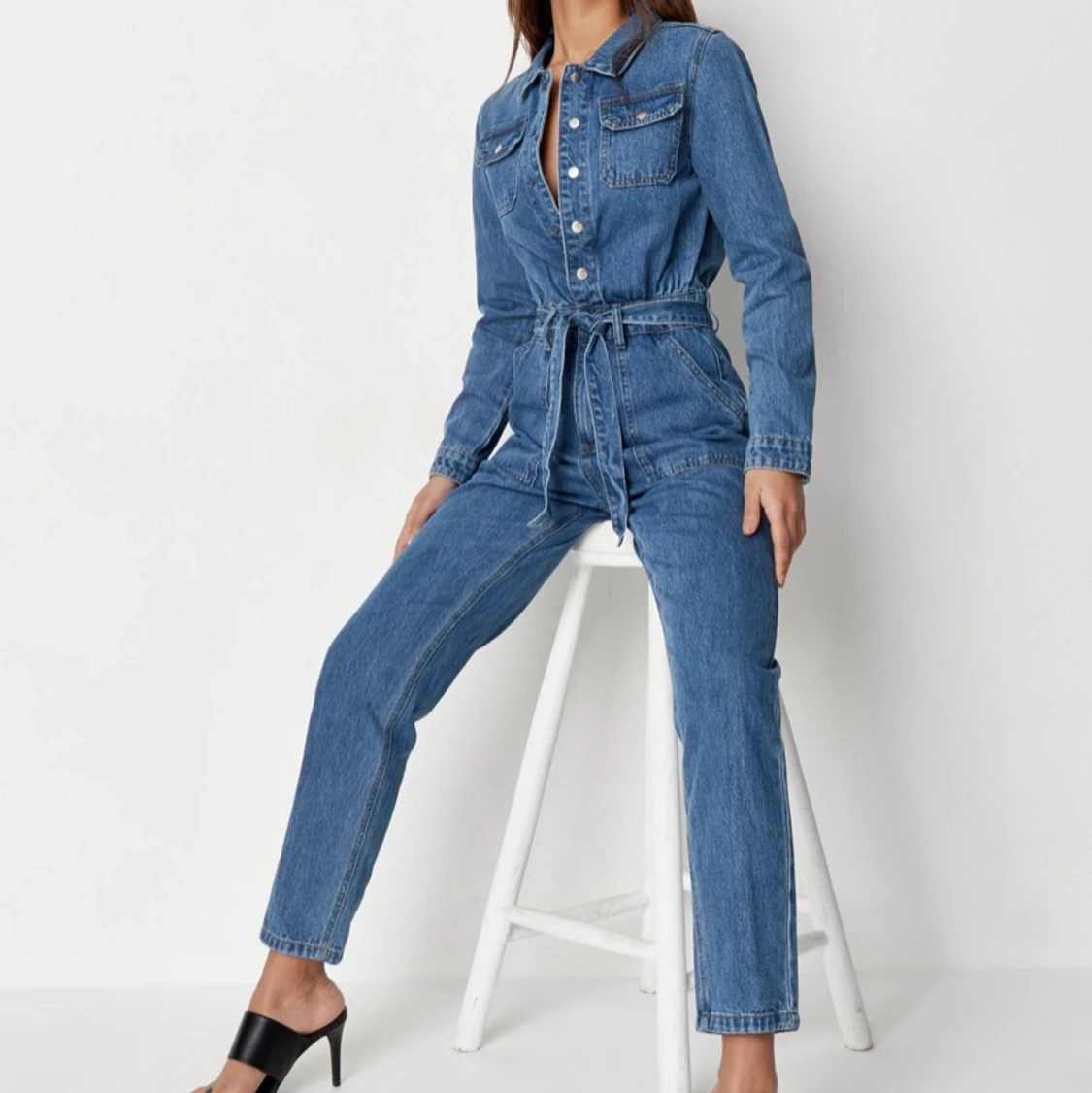 Jumpsuit i jeans från missguided tall