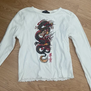 New yourker, s, kina drake - Långärmad vitt röja med tryck