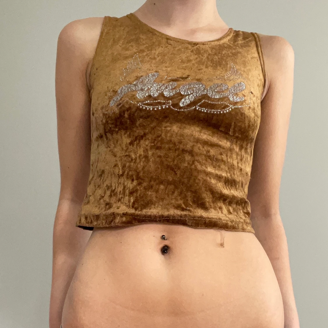 Y2k croptop m tryck - 91