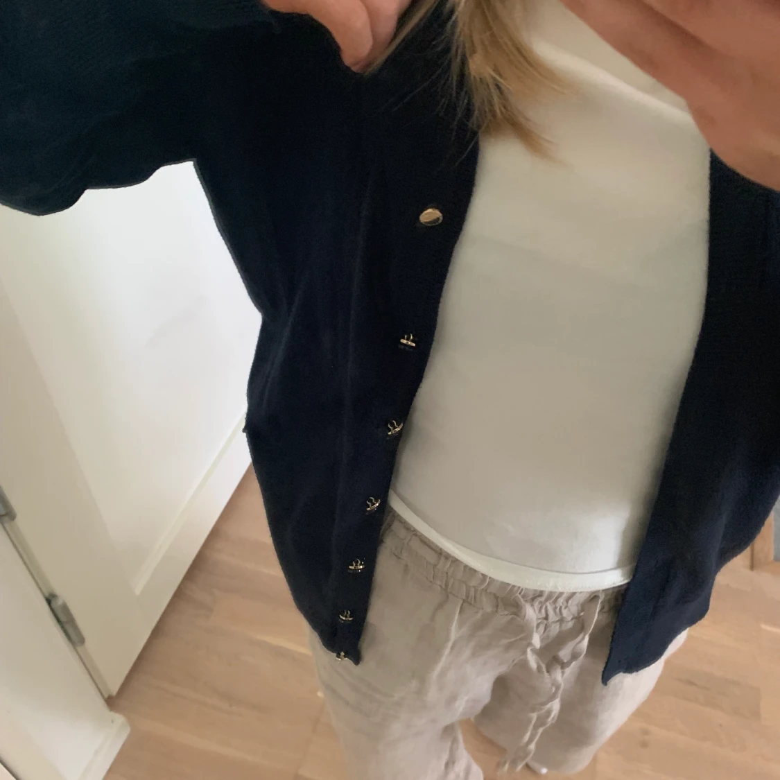 Marinblå kofta - 90