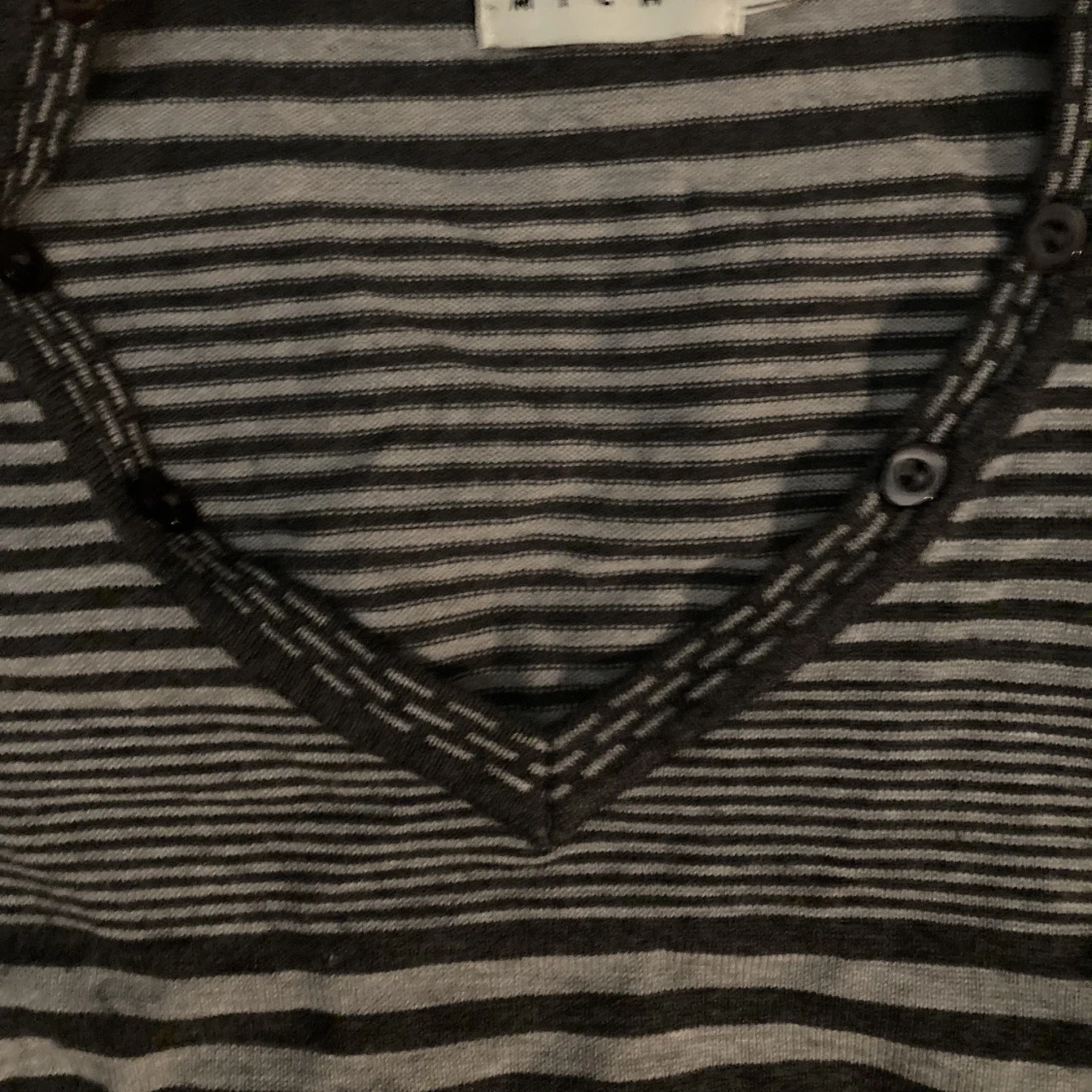 Randig cropped tröja - 90