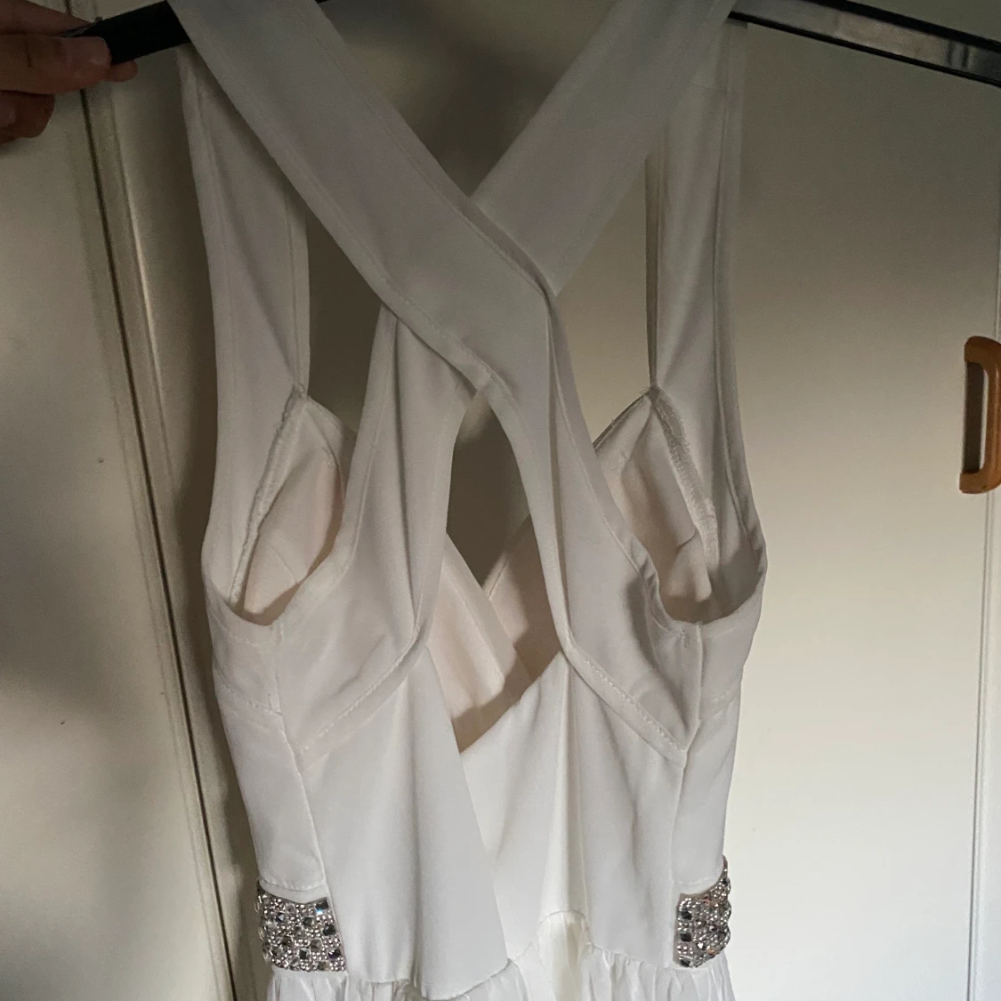 vit kort klänning - 91