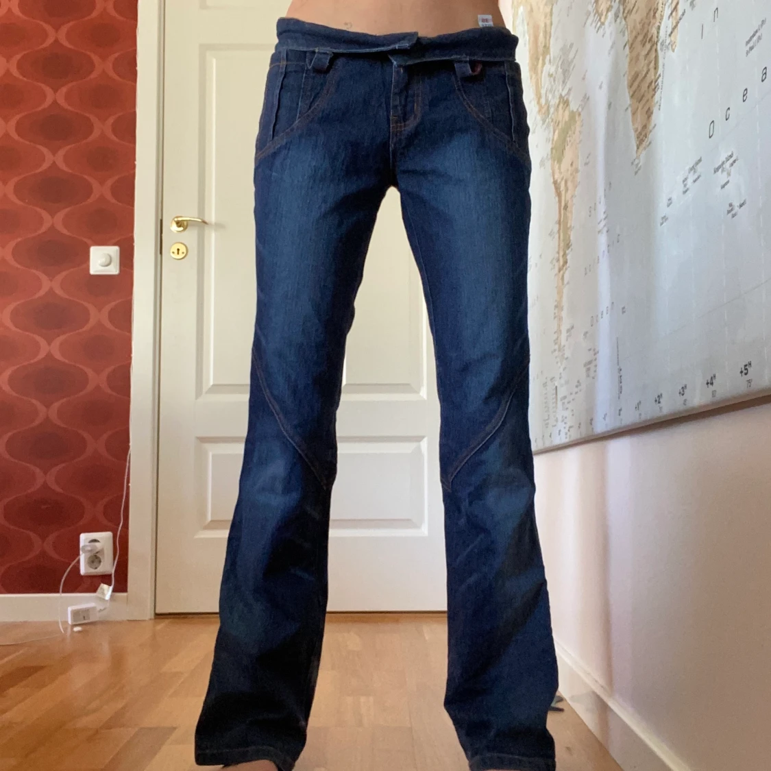 lågmidjade jeans - 91