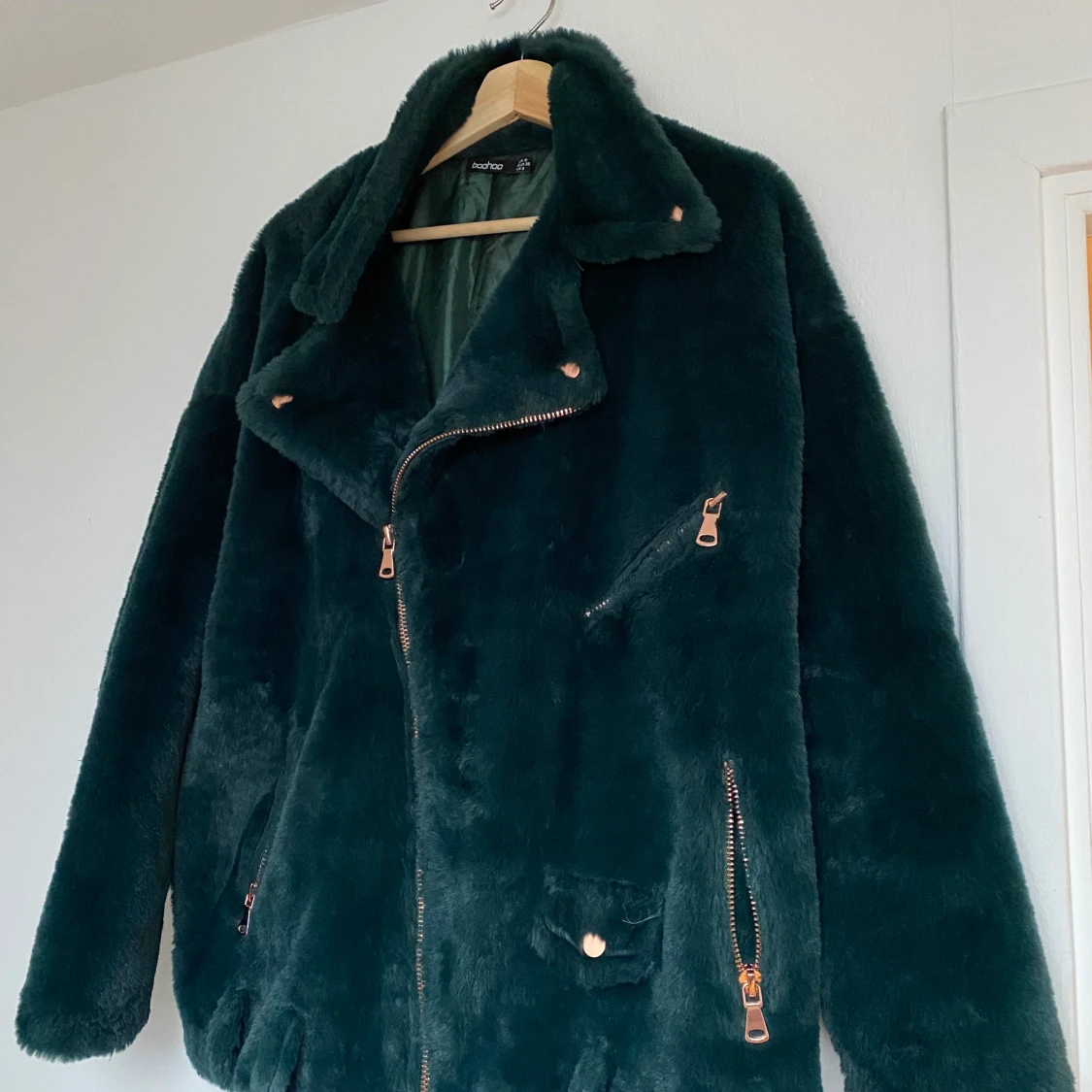Grön pälsjacka  - 90