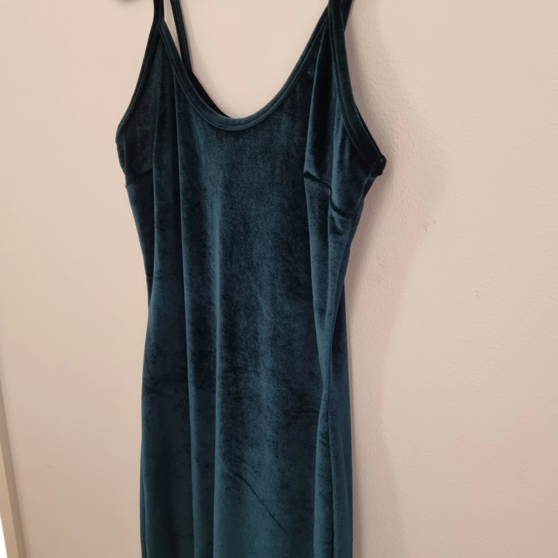 Mörkgrön sammetsklänning stl S - 91