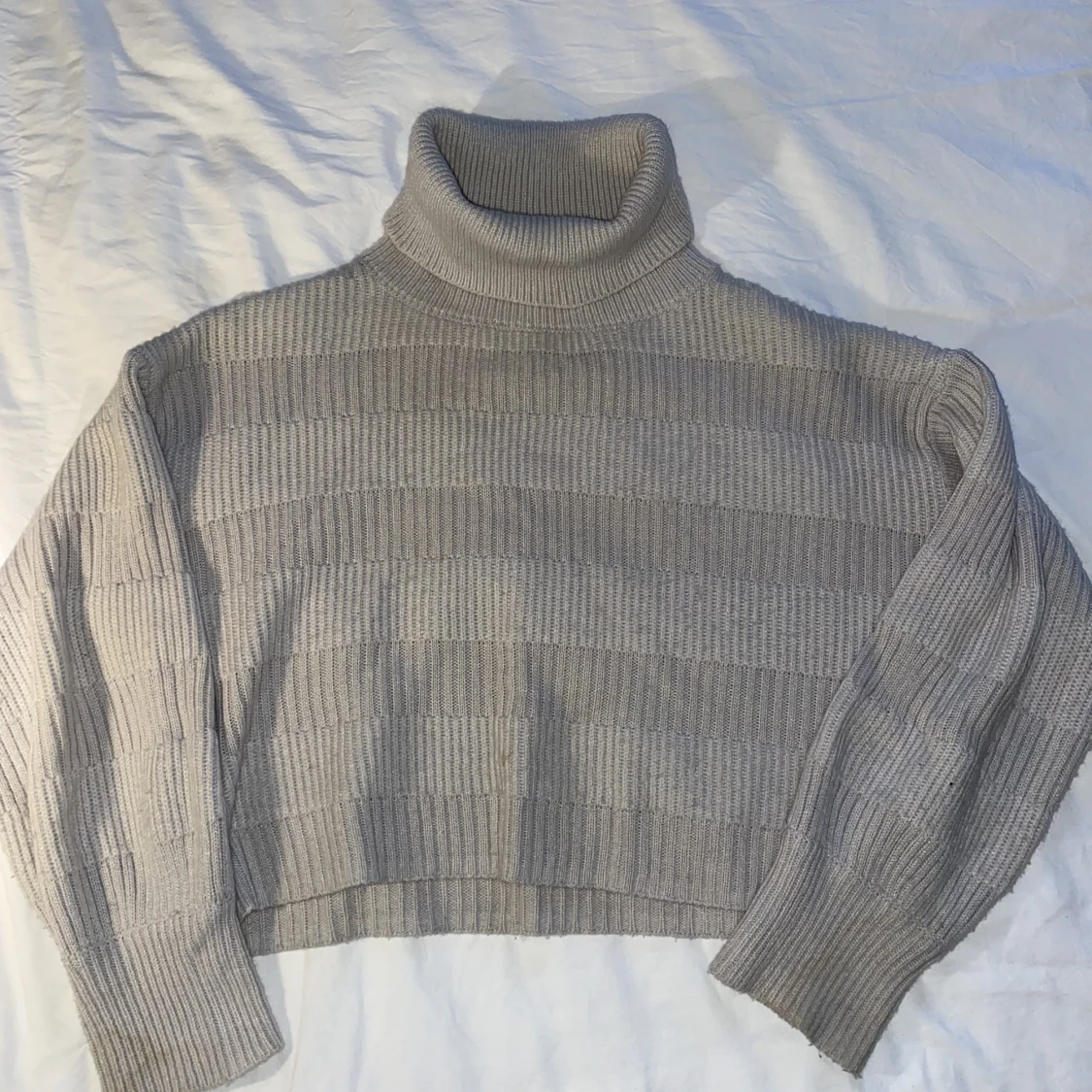 Grå Stickad Tröja