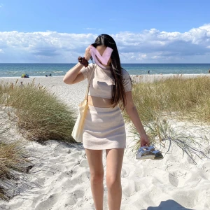 Beige set - Beiget två-delat set från shein