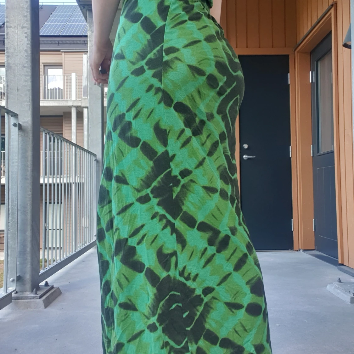 Green Tie-Dye Halterneck Maxi Dress - 90
