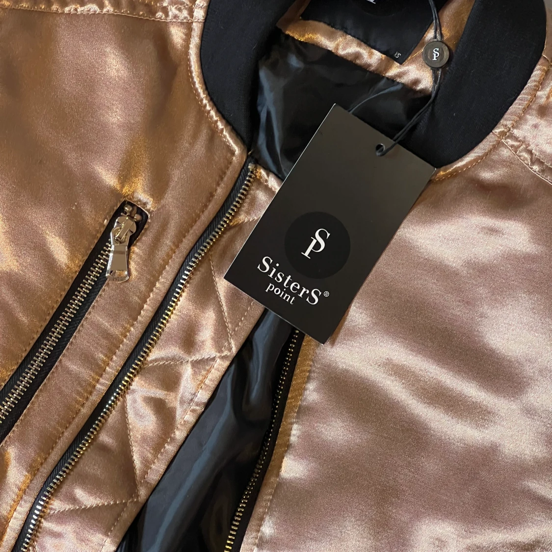 Bomberjacka vårjacka guldfärgad S - 90