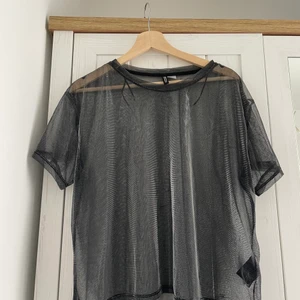 H&M see-through top - see-through top in black from H&M. shimmer allover.