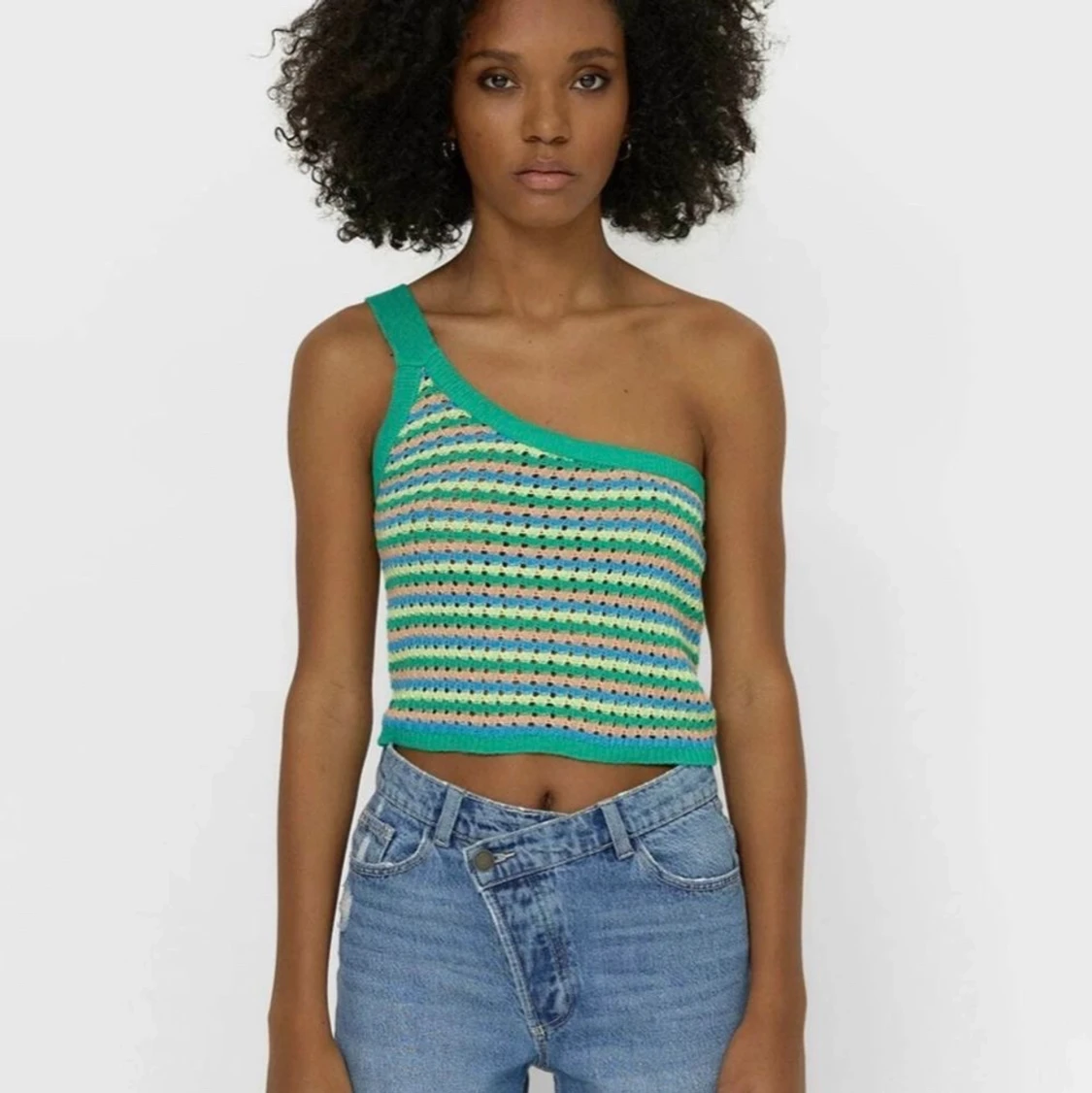 Virkat grönt linne Stradivarius S - 90