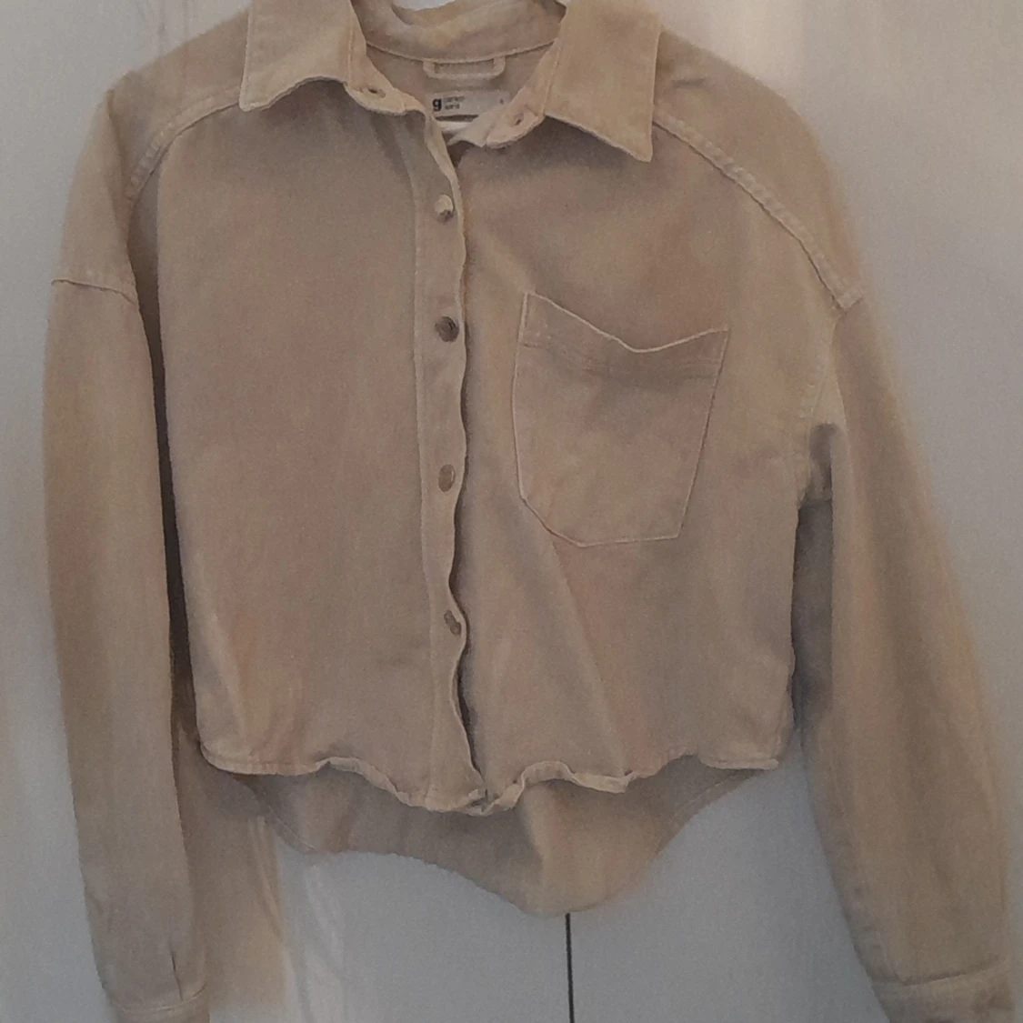 Beige jeansjacka