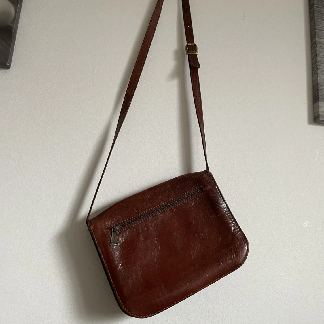 Axelremsväska, äkta läder - 90