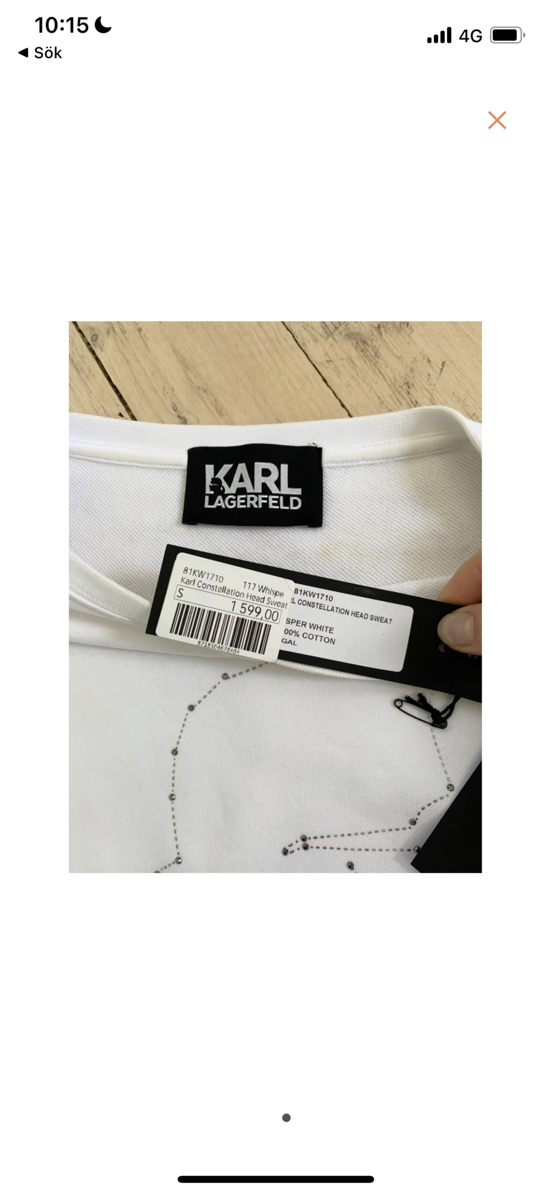 NY Karl Lagerfeld star sweatshirt - 90