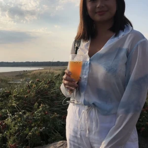 Superfin skjorta - Blåvit skjorta, Superfin till sommaren. Genomskinligt tyg