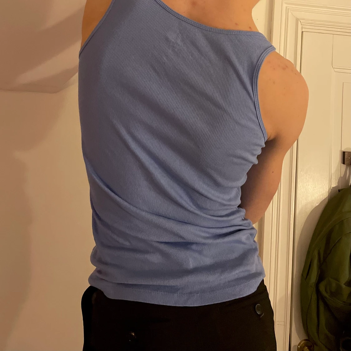 Ribbat blått linne I love miss milla - 90