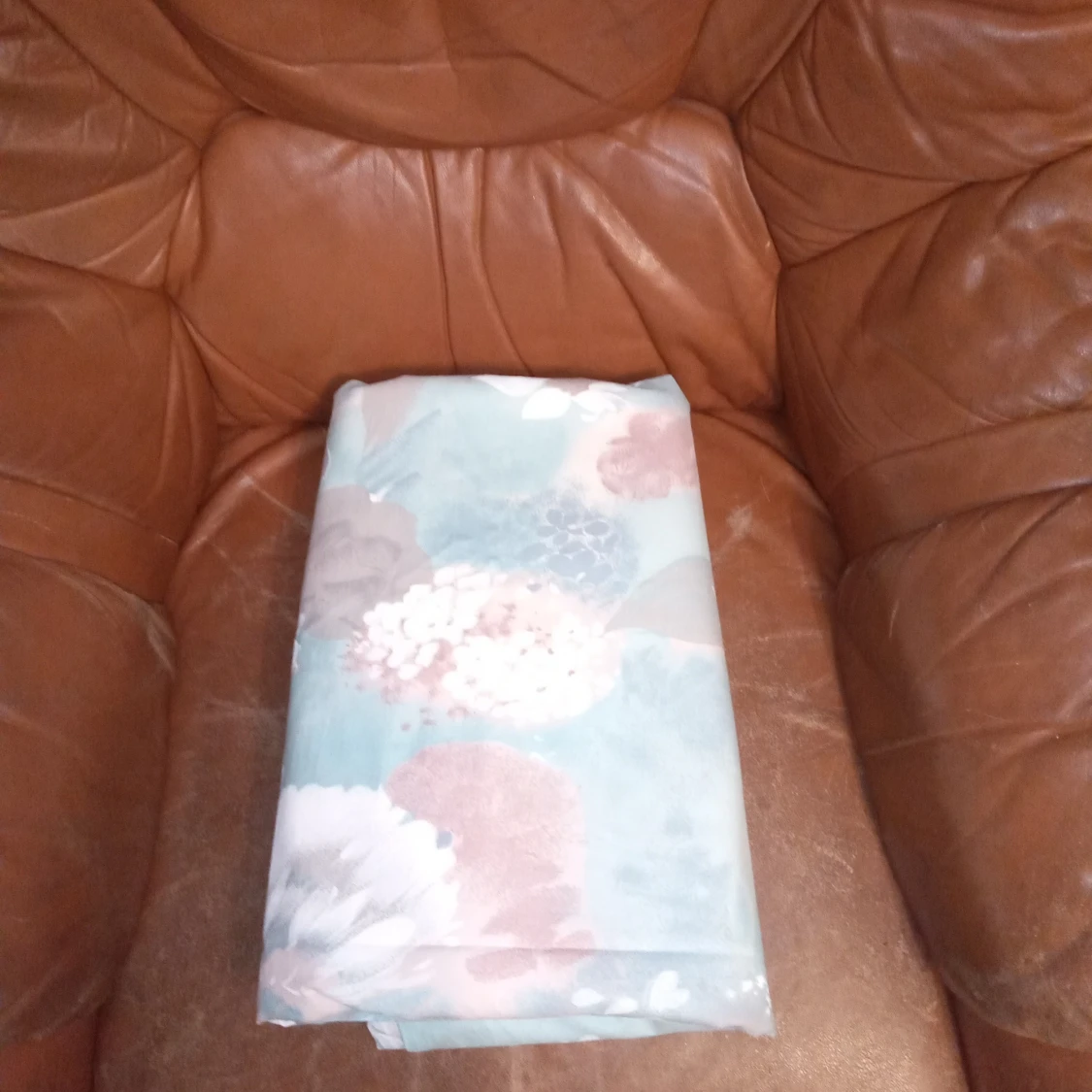 Gardintyg metervara 10 metersbunt turkos . - 91