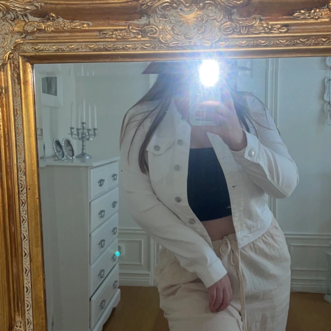 Vit jeansjacka 