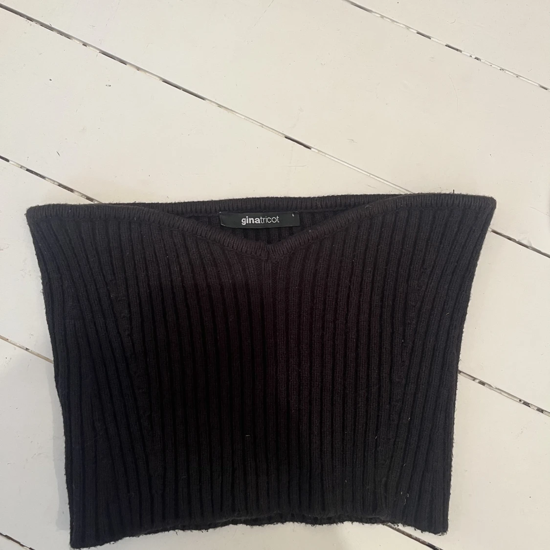 Svart stickad topp - 90