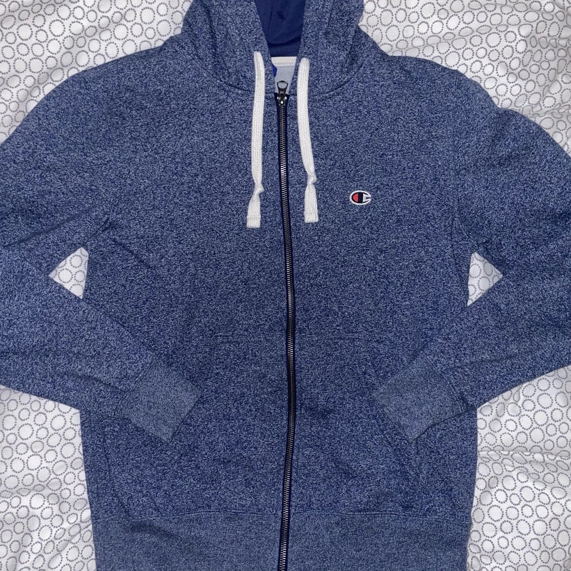 Blå ”Champion” Hoodie