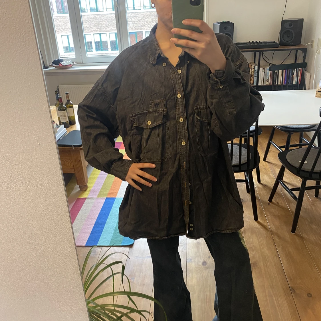 Soft denim skjorta  - 91