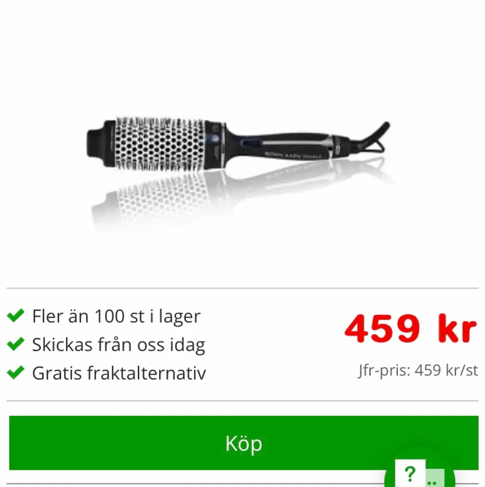 Helt ny Björn Axén värme borste. Säljer pga har 2 stycken och för ja har lockigt hår. väldigt populär kan möjligtvis gå ner i pris. Övrigt.