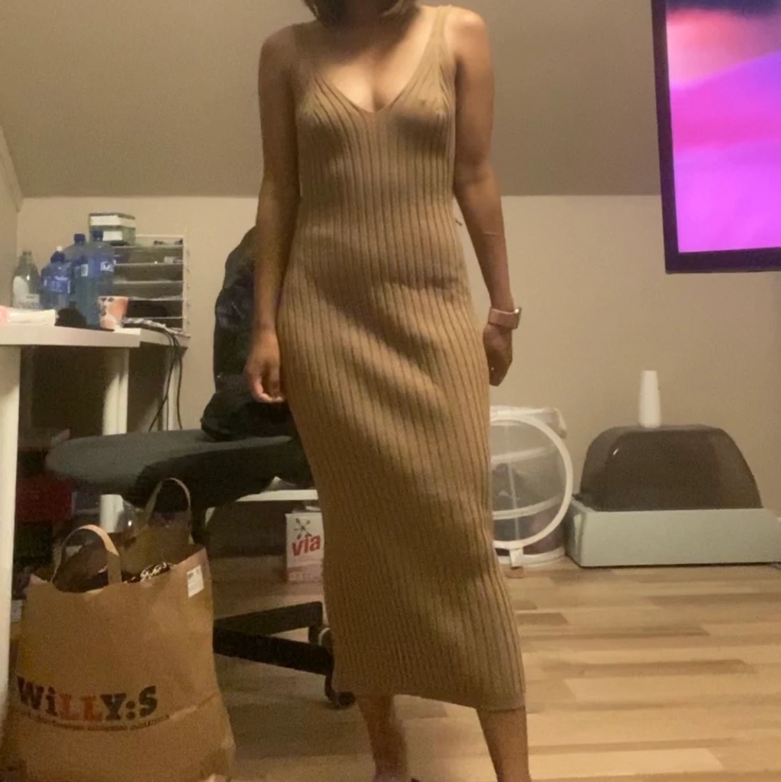 Hm ribbad klänning - 90